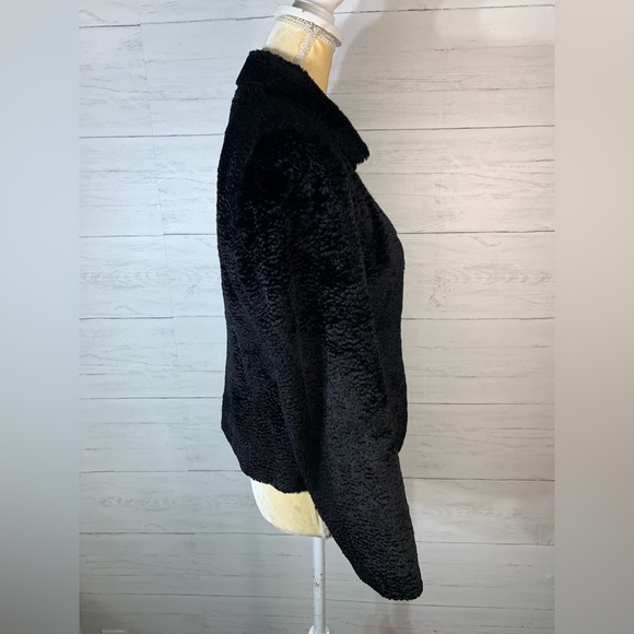 J Crew Plush Blazer Womens Size 6 Black Button Front Long Sleeves Collar - Picture 5 of 8